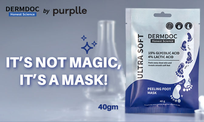 DermDoc 15% Glycolic Acid & 4% Lactic Acid InstaPedi Foot Peeling Mask – 40 ml