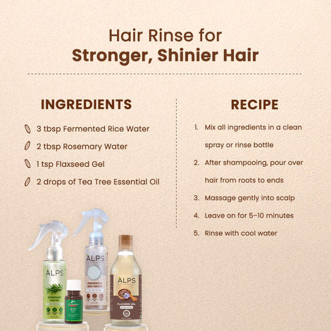 Alps Goodness Fermented Rice Water – Hair & Face Replenishing Keratin Elixir – 100 ml