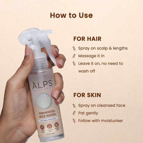 Alps Goodness Fermented Rice Water – Hair & Face Replenishing Keratin Elixir – 100 ml