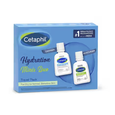 Cetaphil Mini Travel Pack for Sensitive Skin – Face Wash & Moisturizer 50 ml
