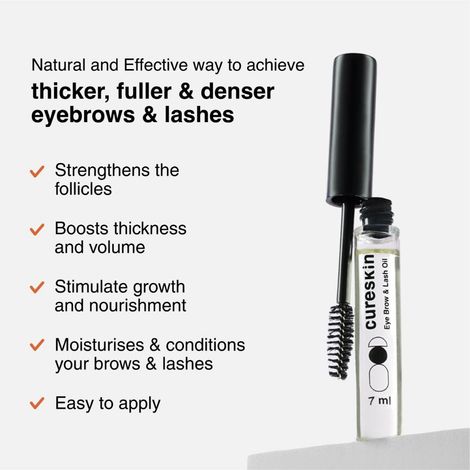CureSkin Eye Brow and Lash Nourishing Growth Oil – 7 ml