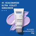 DERMDOC 4% Niacinamide with SPF 50 PA +++ Brightening Sunscreen – 50 gm