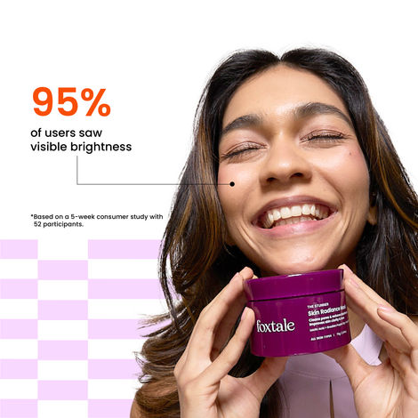 Foxtale Skin Radiance Mask – Ubtan & Clay Mask with Lactic Acid, Brazilian Purple Clay & Kaolin Clay – 75 gm