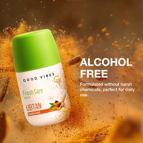 Good Vibes Fresh Care Ubtan Underarm Roll-On – Earthy Fresh, 50 ml