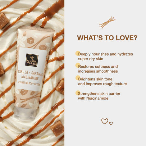 Good Vibes Vanilla Caramel Niacinamide Hydrating Body Lotion – 200 ml