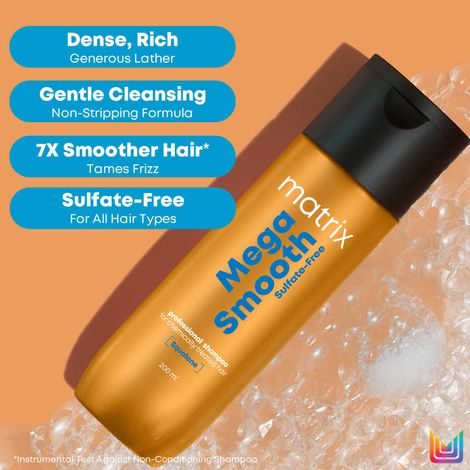 Matrix Mega Smooth Sulfate-Free Hair Care Combo with Free Mini Liquid Mask – 320 gm