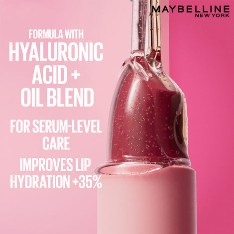 Maybelline New York Serum Lipstick Matte – 8HR Weightless Hydration, Bold Color (Pink 003 – Open Late) – 4.5 gm