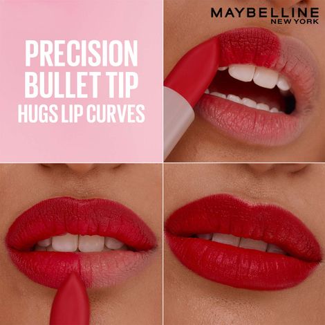 Maybelline New York Serum Lipstick Matte – 8HR Weightless Hydration, Bold Color (Pink 003 – Open Late) – 4.5 gm