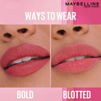 Maybelline New York Serum Lipstick Matte – 8HR Weightless Hydration, Bold Color (Pink 003 – Open Late) – 4.5 gm