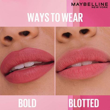 Maybelline New York Serum Lipstick Matte – 8HR Weightless Hydration, Bold Color (Pink 003 – Open Late) – 4.5 gm