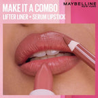 Maybelline New York Serum Lipstick Matte – 8HR Weightless Hydration, Bold Color (Pink 003 – Open Late) – 4.5 gm