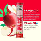 Plix Apple Cider Vinegar Effervescent for Weight Loss, Gut Health & Metabolism – 15 Tablets