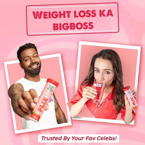 Plix Apple Cider Vinegar Effervescent for Weight Loss, Gut Health & Metabolism – 15 Tablets