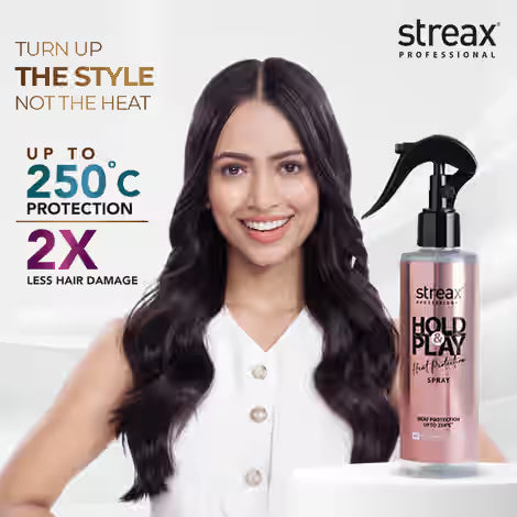 Streax Professional Hold & Play Heat Protection Spray – 200 ml