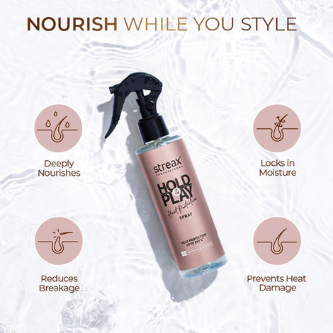 Streax Professional Hold & Play Heat Protection Spray – 200 ml